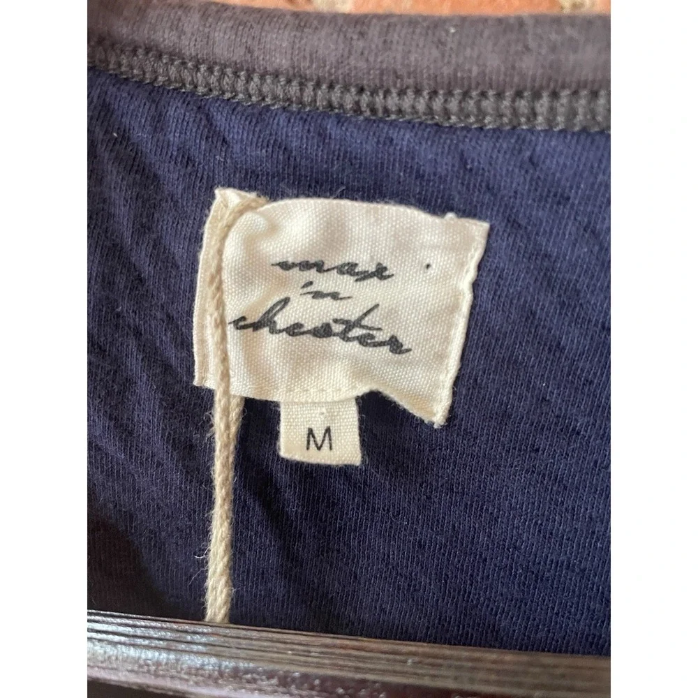 Max 'n Chester Men's Waffle Short Sleeve NWT‎ Grey Pullover Sweatshirt Sz M